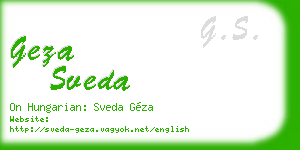 geza sveda business card